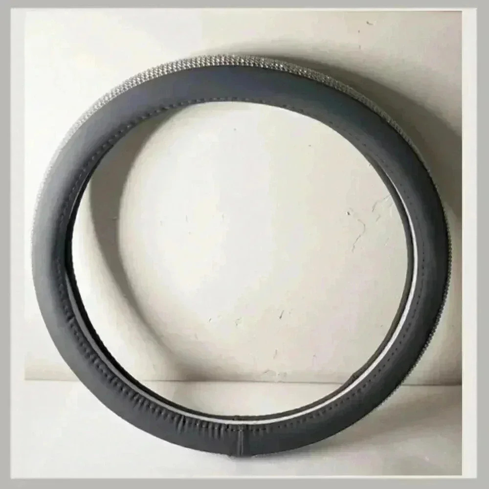 Gray Bling Steering Wheel Cover - Picture 4 of 9